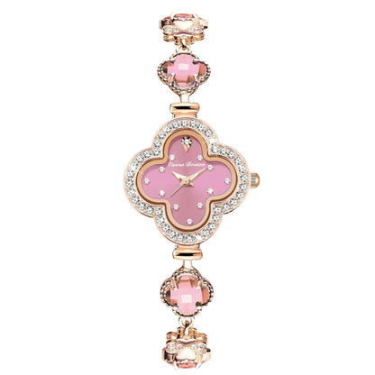 Fashion Women’s Watch Clover Bracelet Quartz Watch Stylish Casual Versatile Ladies Timepiece Waterproof Luxury Design