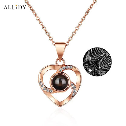 Simple Fashion Metal Necklace Heart-shaped Geometric Necklace for Women Girl