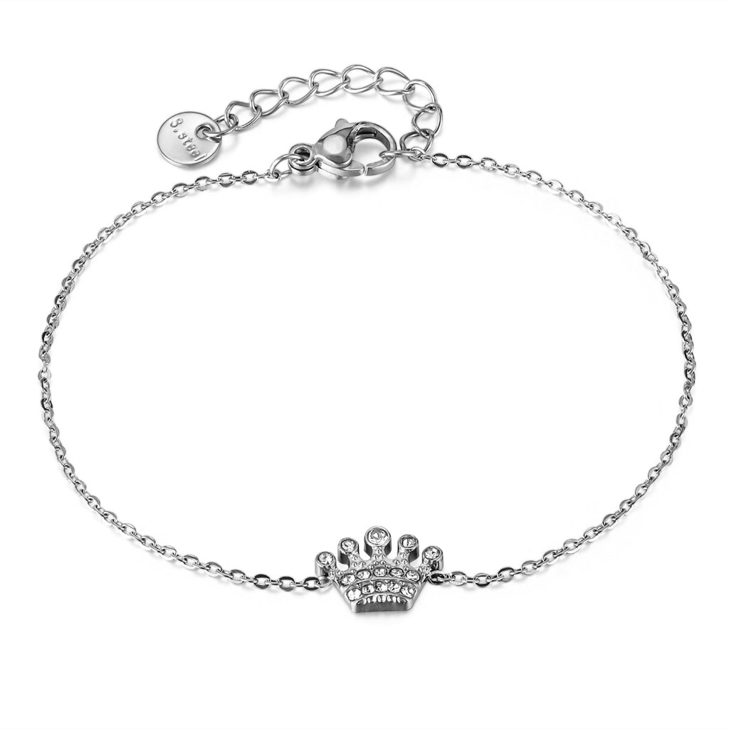 Trendy INS Style Charm Bracelet for Women – Stainless Steel Butterfly, Star, Flower Zircon Charms, Adjustable Titanium Jewelry