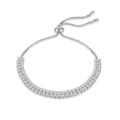 INS Style Dainty Stainless Steel Bracelet for Women – Minimalist Titanium Steel Jewelry with Sparkling Zircon