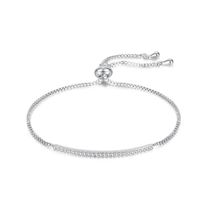 INS Style Dainty Stainless Steel Bracelet for Women – Minimalist Titanium Steel Jewelry with Sparkling Zircon