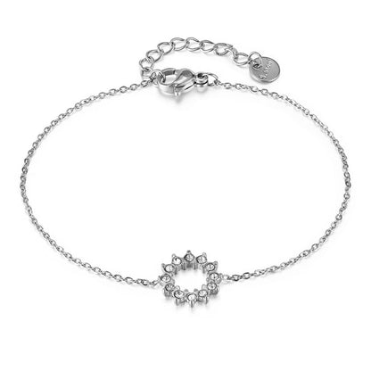 Boho Natural Stone Heart Bracelet for Women – Colorful Titanium Steel Ethnic Style Adjustable Fashion Jewelry