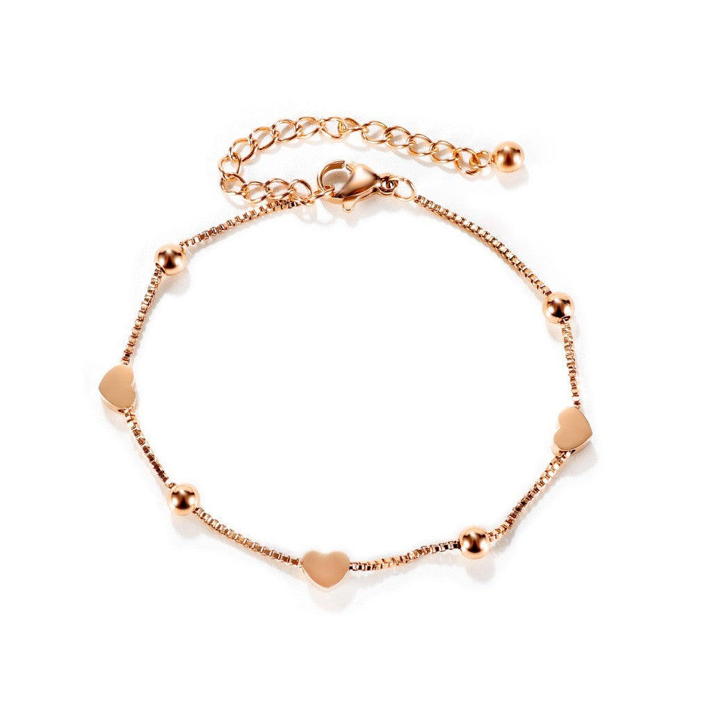 Boho Natural Stone Heart Bracelet for Women – Colorful Titanium Steel Ethnic Style Adjustable Fashion Jewelry