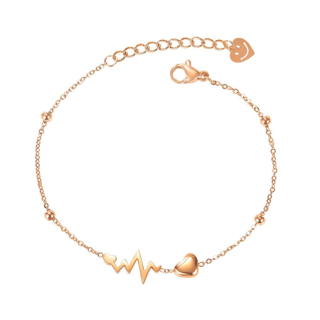 Boho Natural Stone Heart Bracelet for Women – Colorful Titanium Steel Ethnic Style Adjustable Fashion Jewelry